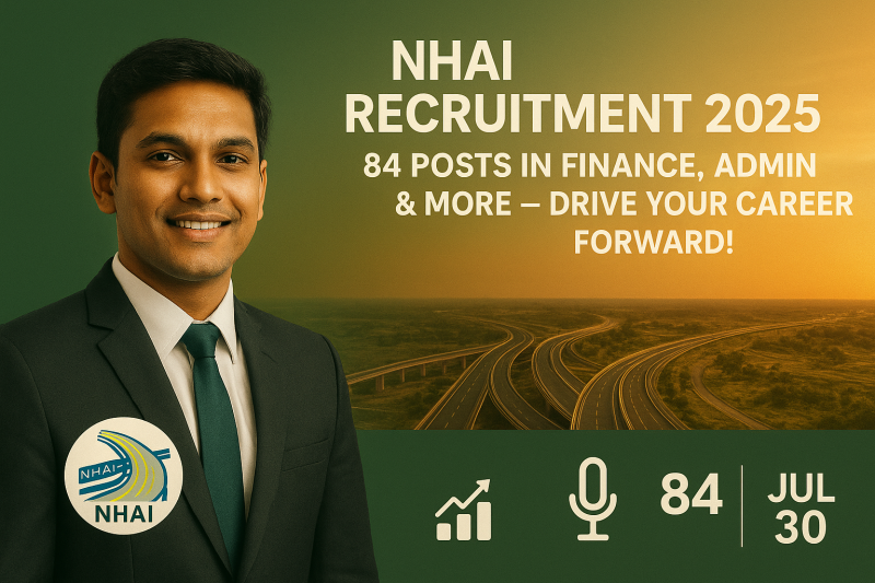 NHAI Recruitment 2025: Apply Online for 84 Deputy Manager, Accountant, Stenographer & More Posts – Secure Your Future!