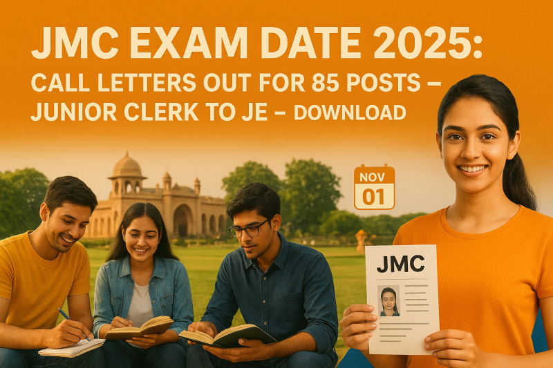 JMC Exam Date 2025: Download Call Letters for Junior Clerk, Accountant & 85 Other Posts – Gear Up for Success!
